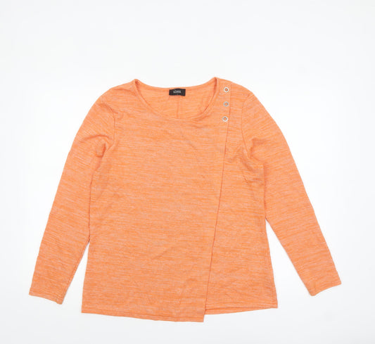 Womens UK Size L Klass Orange Basic T-Shirt