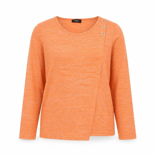 Womens UK Size L Klass Orange Basic T-Shirt