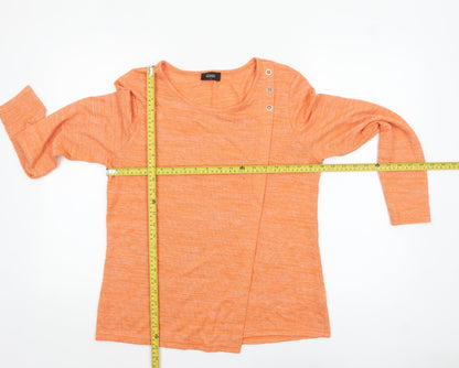 Womens UK Size L Klass Orange Basic T-Shirt