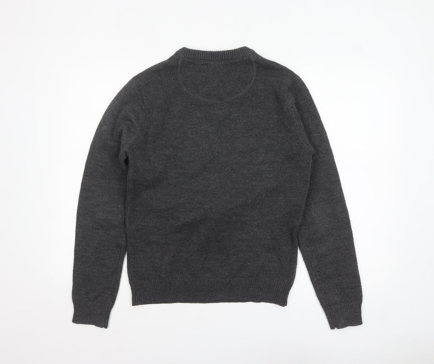 Mens UK Size M New Look Grey Pullover Jumper