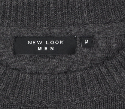Mens UK Size M New Look Grey Pullover Jumper