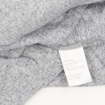 Izabel London Women's Light Grey Size 14 Mock Neck Long Sleeve Jumper