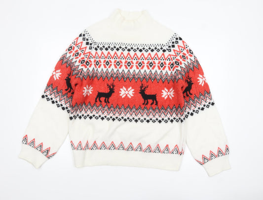 Womens UK Size 14 F&F Multicoloured Pullover Jumper