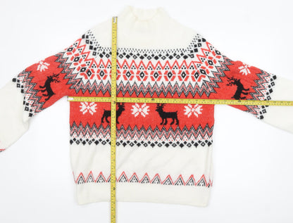 Womens UK Size 14 F&F Multicoloured Pullover Jumper