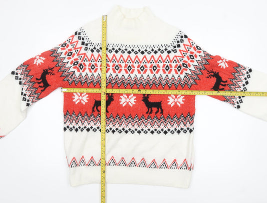Womens UK Size 14 F&F Multicoloured Pullover Jumper