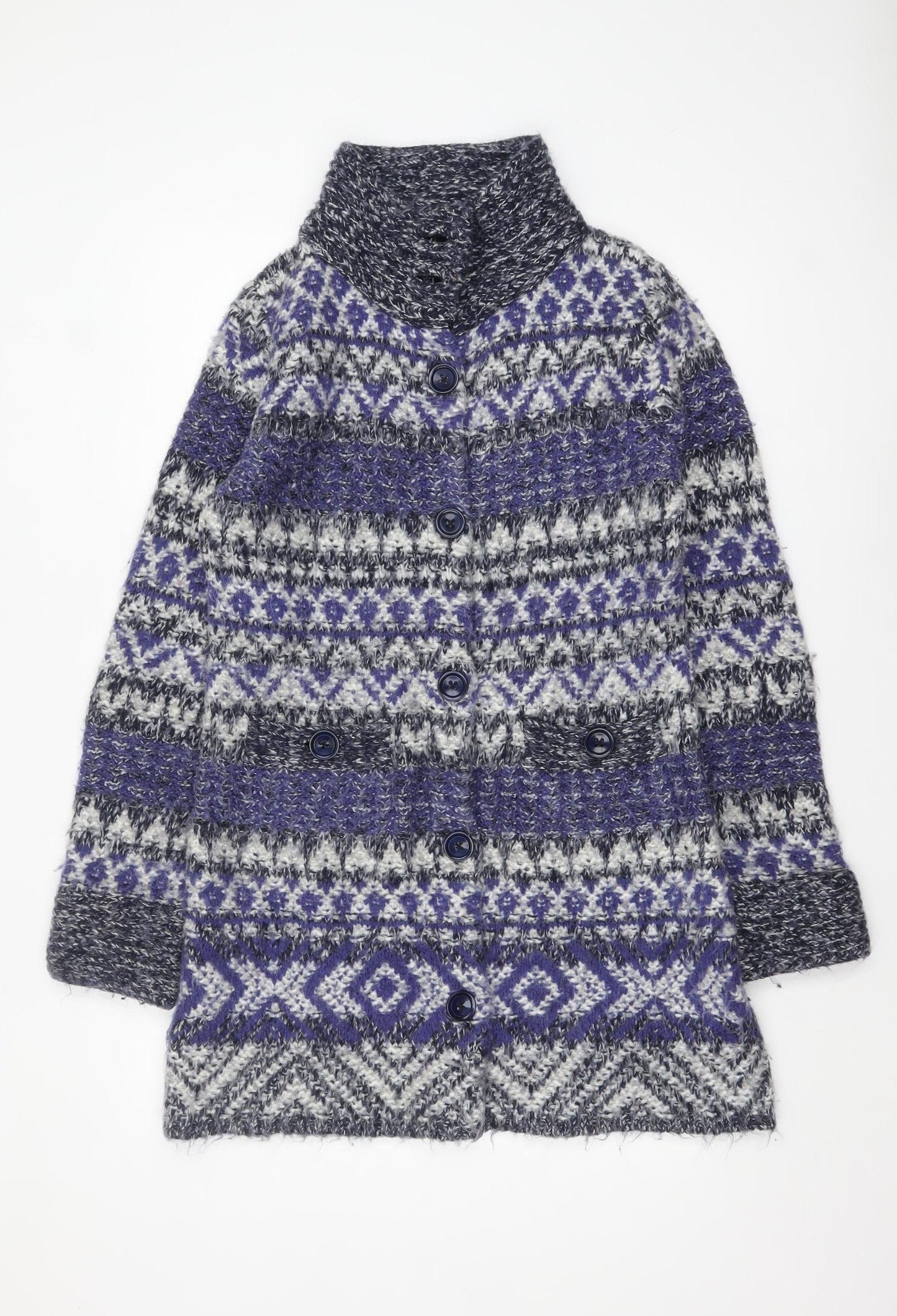 Womens UK Size M Marks and Spencer Blue Cardigan Jumper