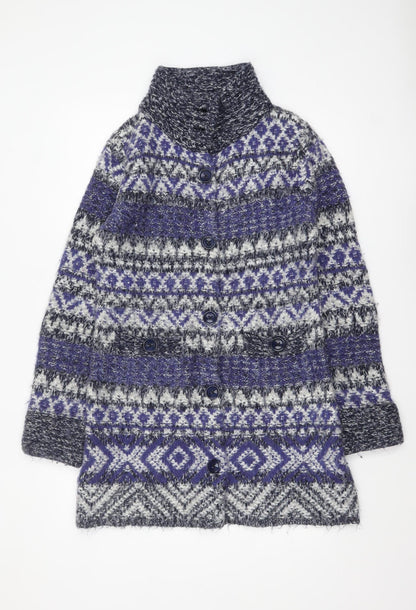 Womens UK Size M Marks and Spencer Blue Cardigan Jumper