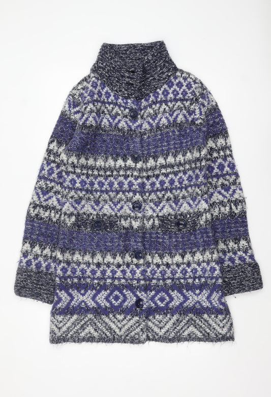 Womens UK Size M Marks and Spencer Blue Cardigan Jumper