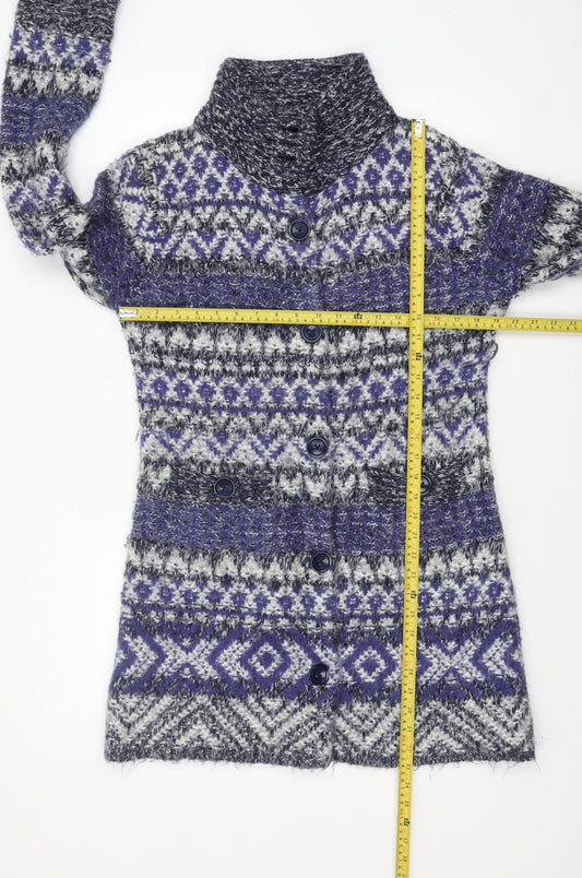 Womens UK Size M Marks and Spencer Blue Cardigan Jumper