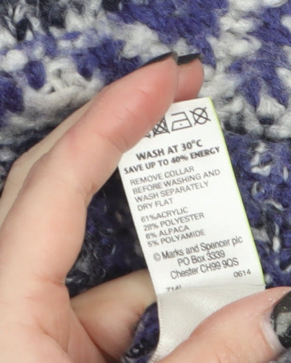 Womens UK Size M Marks and Spencer Blue Cardigan Jumper