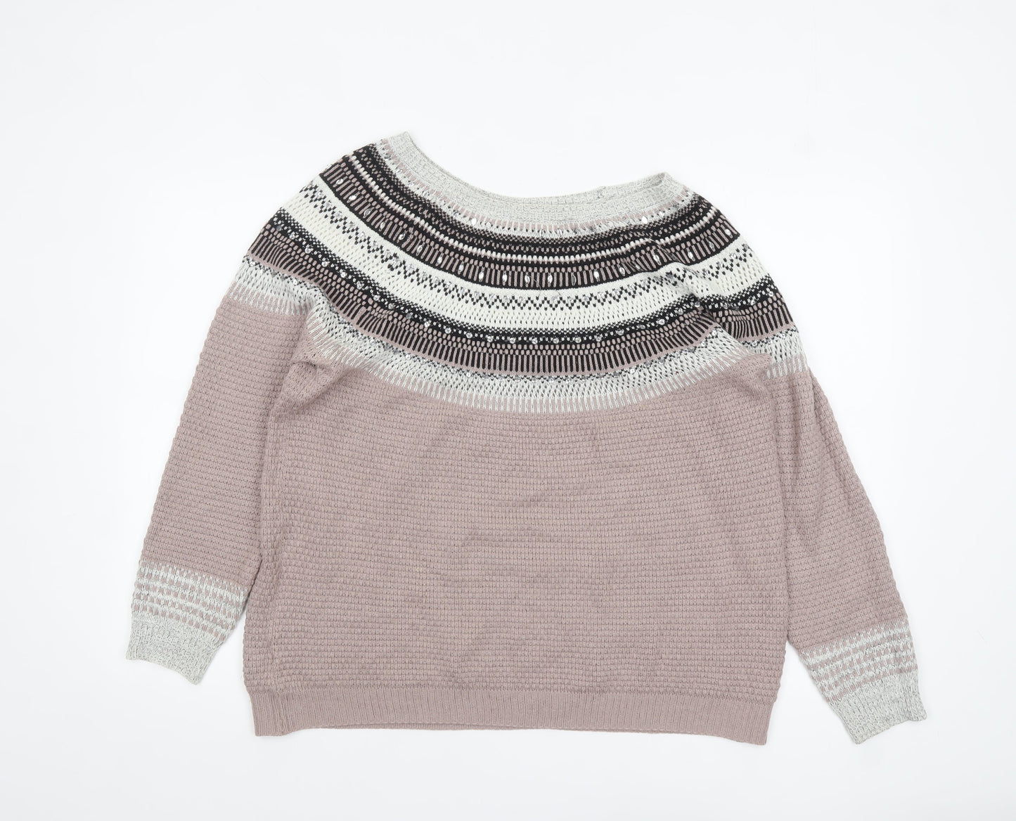 Womens UK Size 16 NEXT Pink Pullover Jumper