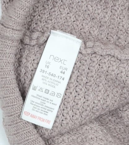 Womens UK Size 16 NEXT Pink Pullover Jumper