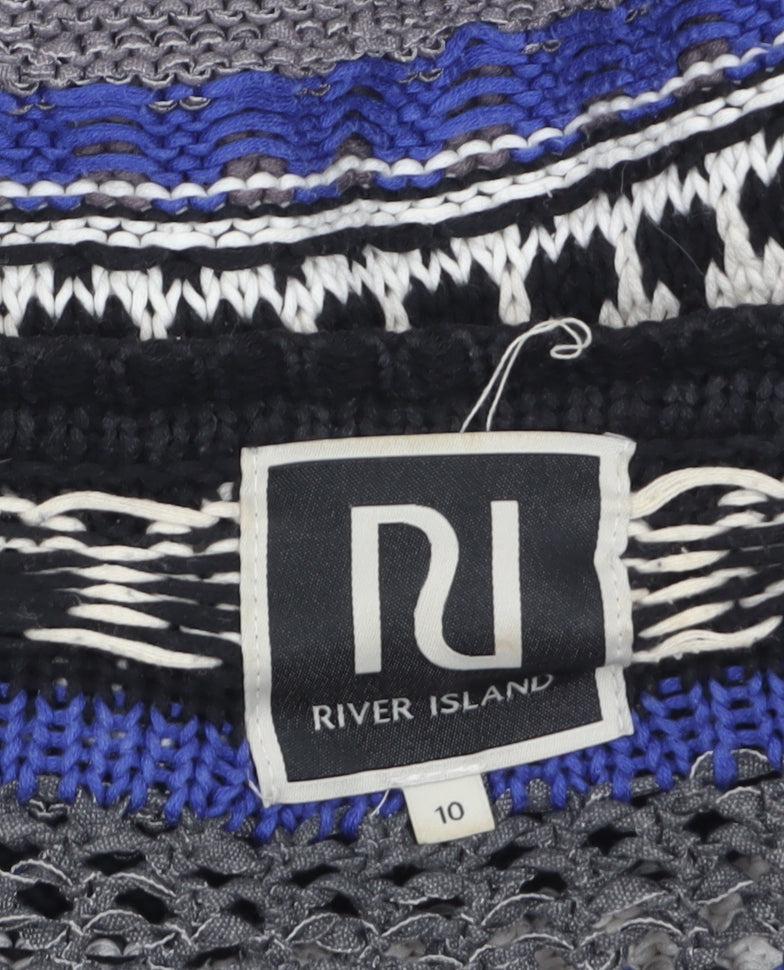 Womens UK Size 10 River Island Multicoloured Cardigan Jumper
