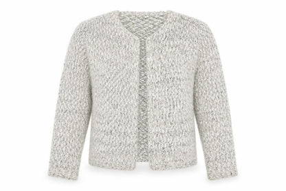 David Emanuel Women's Ivory Chunky Knit Open Cardigan Size M