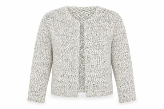 David Emanuel Women's Ivory Chunky Knit Open Cardigan Size M