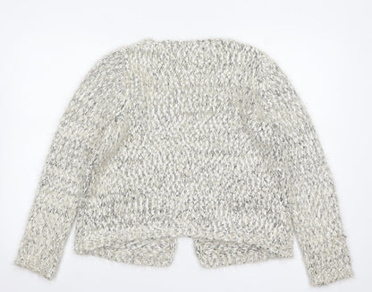 David Emanuel Women's Ivory Chunky Knit Open Cardigan Size M