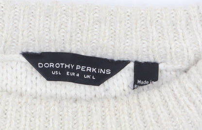 Womens UK Size L Dorothy Perkins Ivory Pullover Jumper