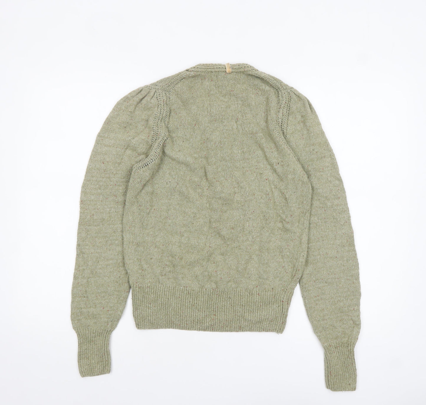 Womens UK Size 10 Marks and Spencer Green Henley Jumper
