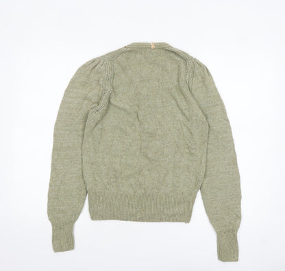 Womens UK Size 10 Marks and Spencer Green Henley Jumper