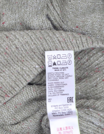 Womens UK Size 10 Marks and Spencer Green Henley Jumper