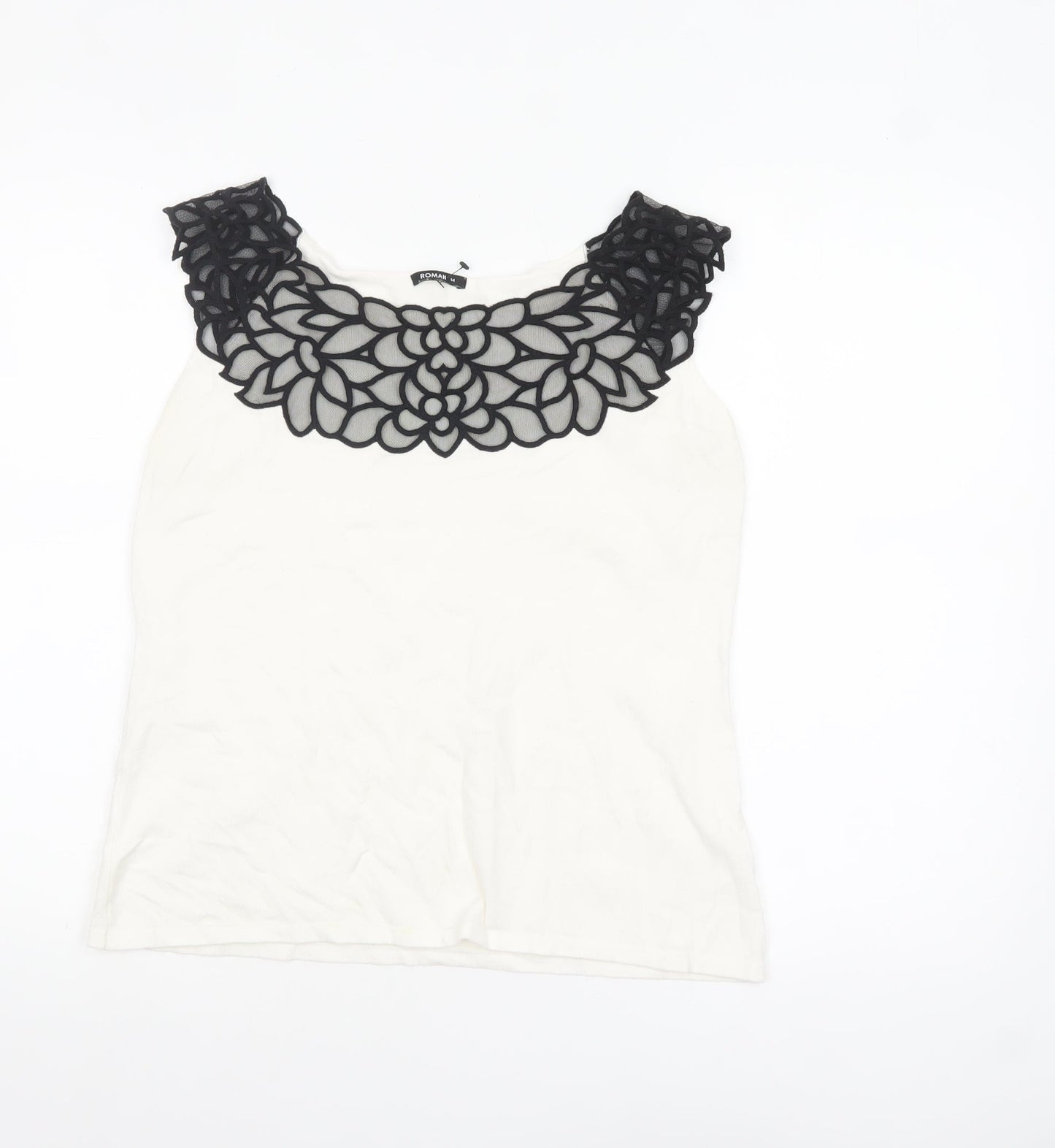 Womens UK Size 14 Roman Originals Ivory Camisole Tank