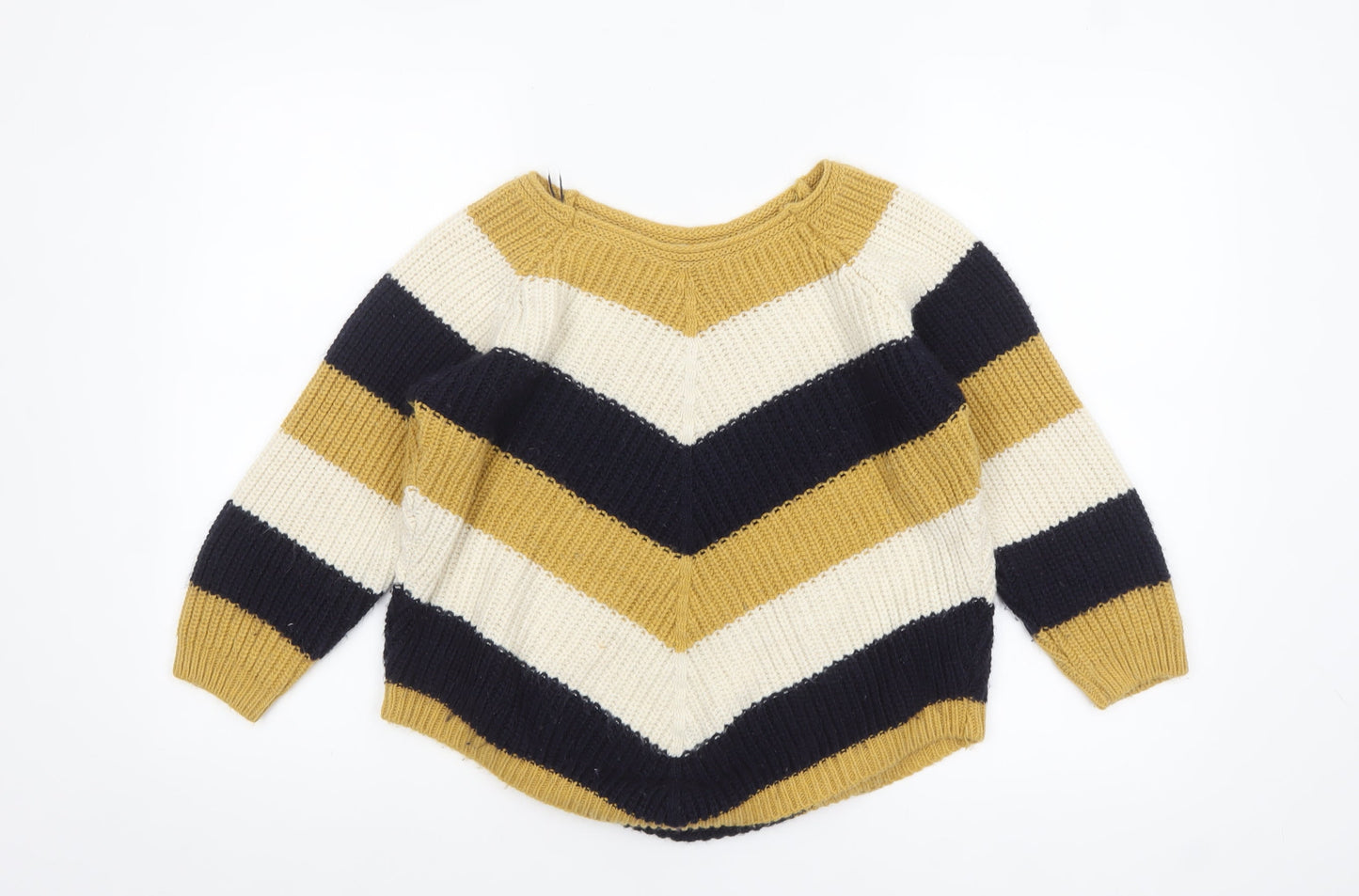 Womens UK Size S Apricot Multicoloured Pullover Jumper