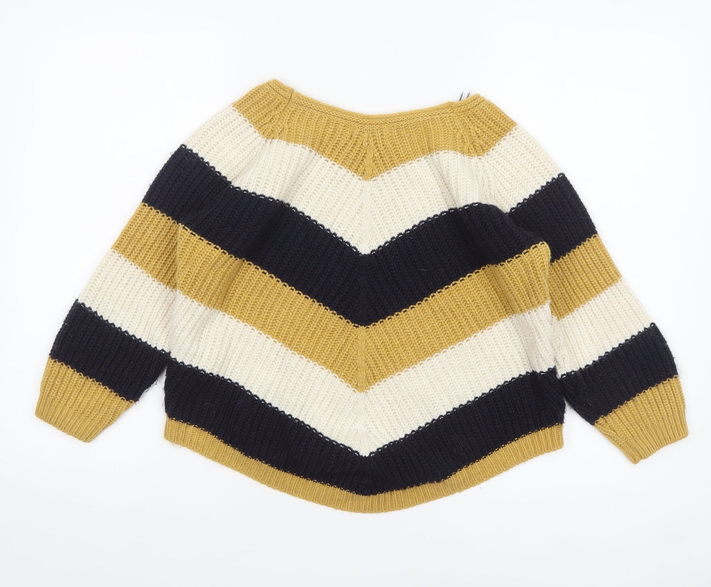 Womens UK Size S Apricot Multicoloured Pullover Jumper