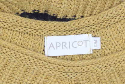 Womens UK Size S Apricot Multicoloured Pullover Jumper
