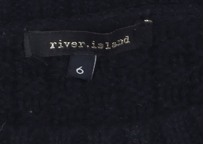 Womens UK Size 6 River Island Black Pullover Jumper