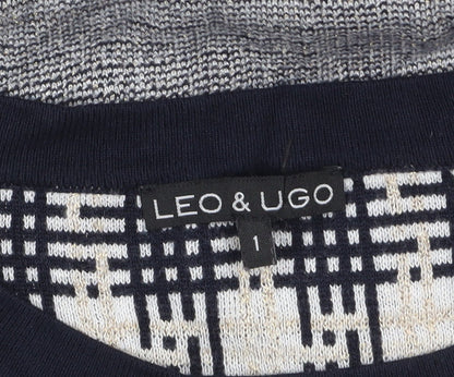 Womens UK Size S LEO & UGO Blue Pullover Jumper