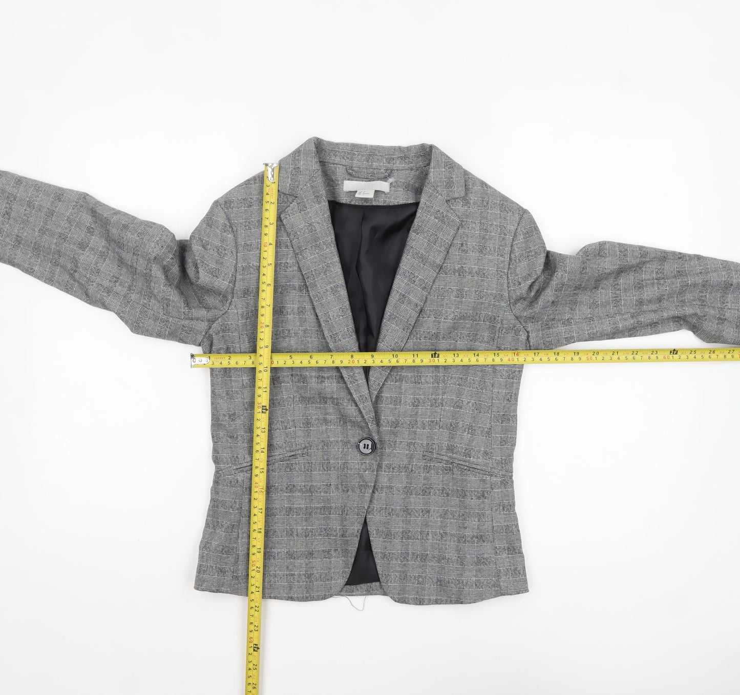 Womens UK Size 8 H&M Regular Grey Blazer