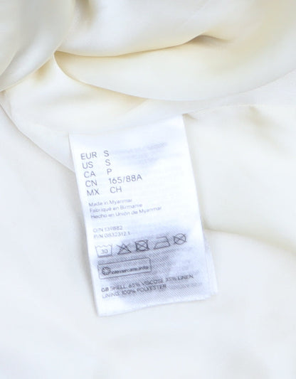 H&M Women’s Beige Linen Blend Relaxed Fit Blazer Size S