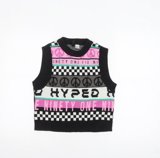 Womens UK Size 2XS H&M Multicoloured Vest Jumper