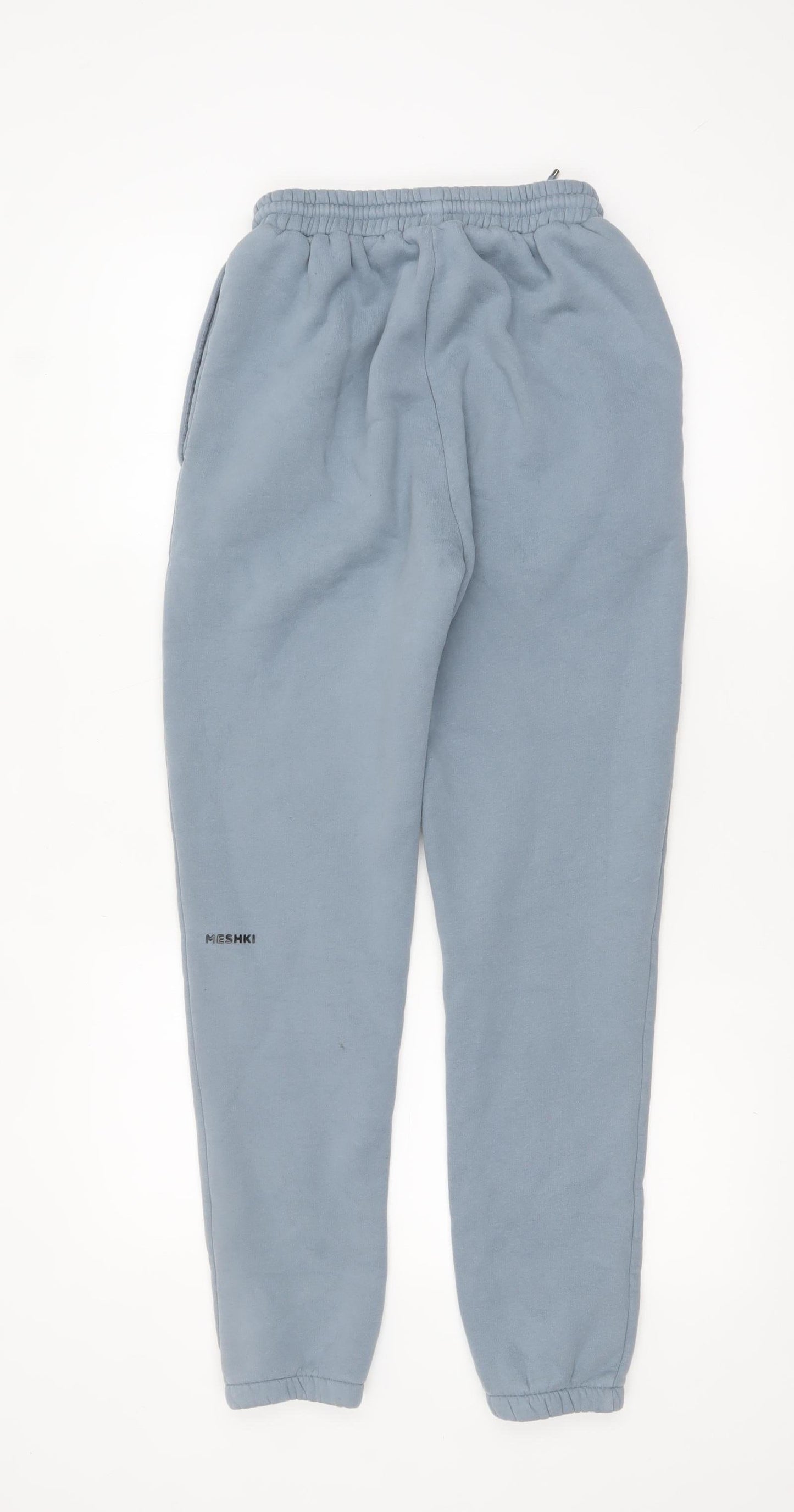 Meshki Men's Blue XS Fleece Jogger Sweatpants with Drawstring Waist
