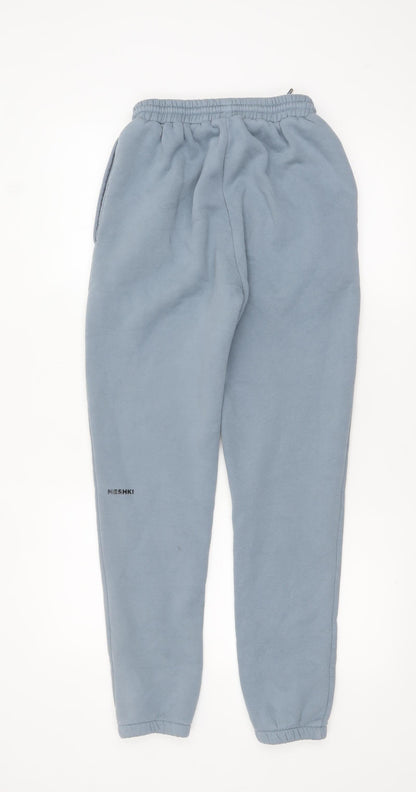 Meshki Men's Blue XS Fleece Jogger Sweatpants with Drawstring Waist