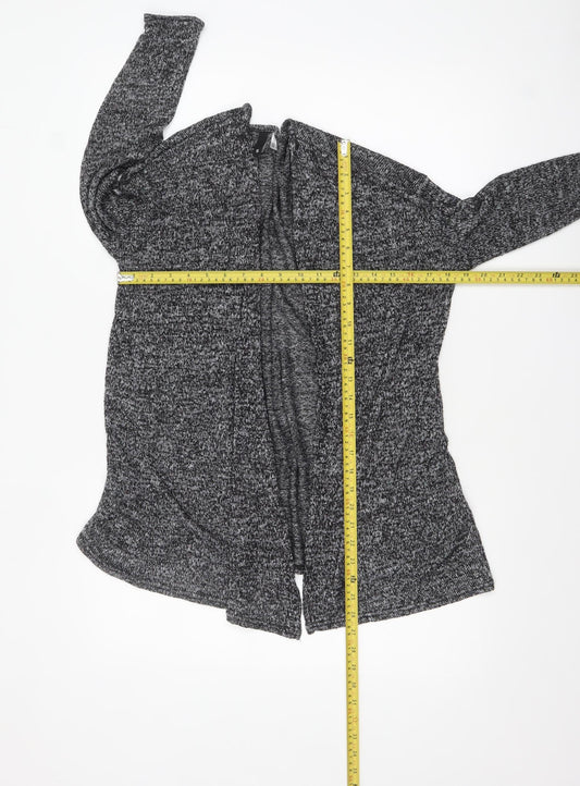 H&M Divided Women's Grey Knit Long Sleeve Open Cardigan Size S