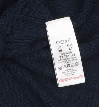 Womens UK Size 16 NEXT Blue Pullover Jumper