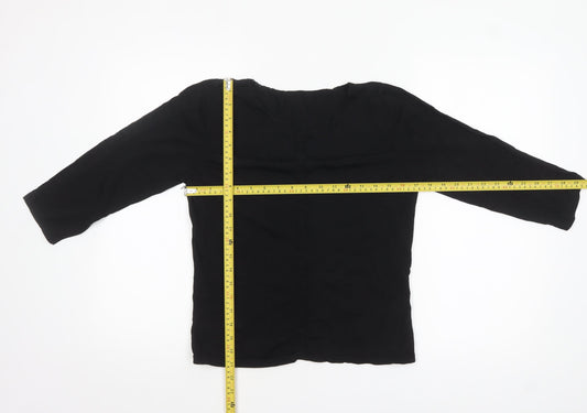 Womens UK Size 12 Marks and Spencer Black Basic Blouse