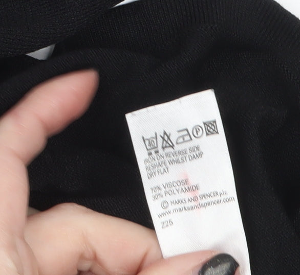 Womens UK Size 12 Marks and Spencer Black Basic Blouse