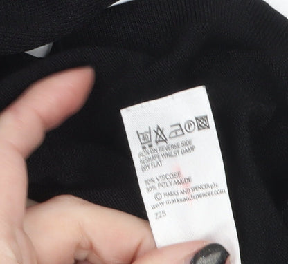 Womens UK Size 12 Marks and Spencer Black Basic Blouse