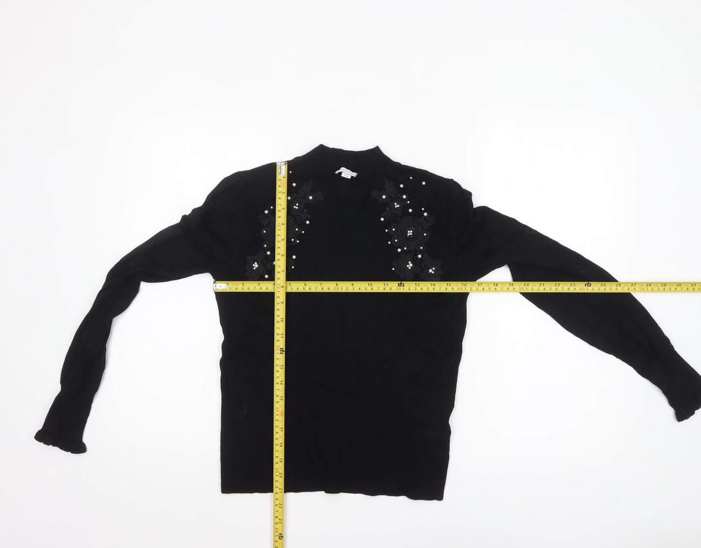 Womens UK Size 10 Warehouse Black Pullover Jumper