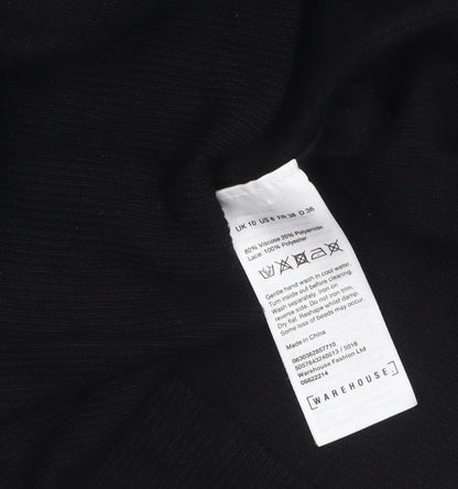Womens UK Size 10 Warehouse Black Pullover Jumper