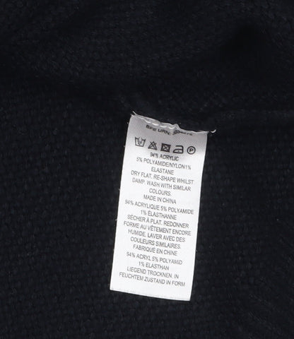 French Connection Women Black M Crew Neck Knit Long Sleeve Jumper