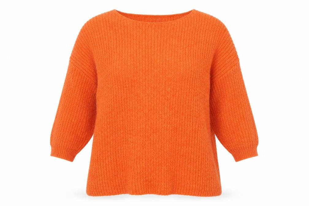 River Island Women’s Orange Chunky Knit Pullover Jumper Size 8
