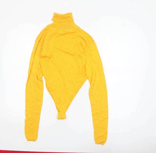 Womens UK Size M Boohoo Yellow Pullover Jumper