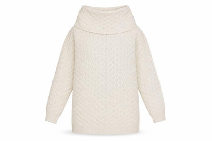 H&M Womens Beige Cowl Neck Long Sleeve Knit Jumper XS