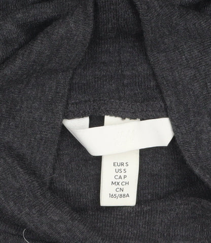 H&M Women’s Grey Roll Neck Long Sleeve Jersey Top Size 8