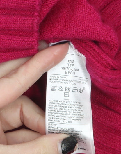 Womens UK Size 2XS Banana Republic Red Pullover Jumper