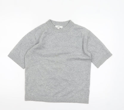 Marks and Spencer Women's Grey XS High Neck Short Sleeve Jumper