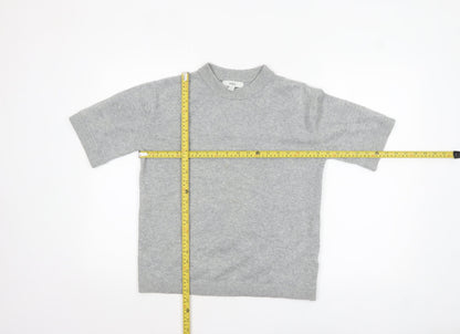 Marks and Spencer Women's Grey XS High Neck Short Sleeve Jumper